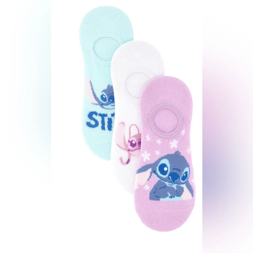 Disney Stitch 3 Pack No Show Woman’s Socks